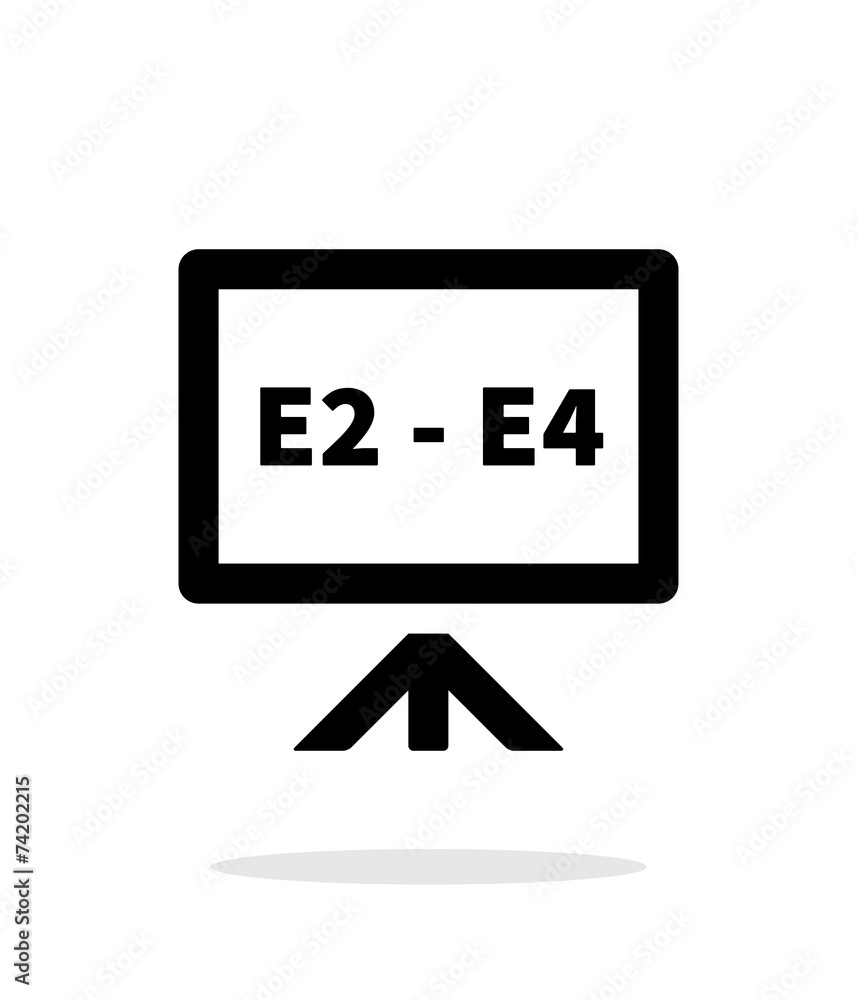 Chess notation board simple icon on white background. Chess notation board simple icon on white background.