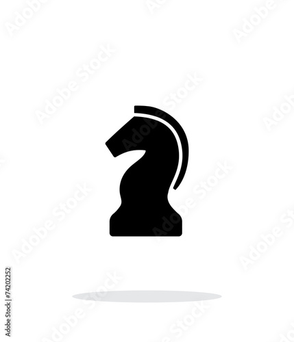 Chess Knight simple icon on white background.