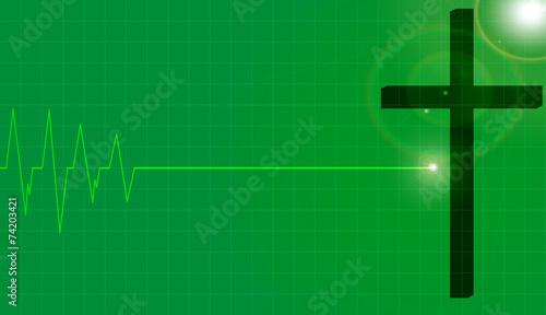 Vector background with life line.