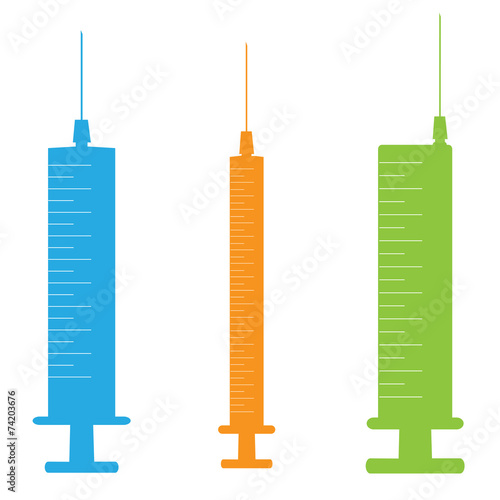 Vector image of a hypodermic syringe.