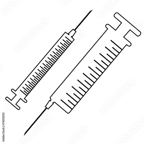 Vector image of a hypodermic syringe.