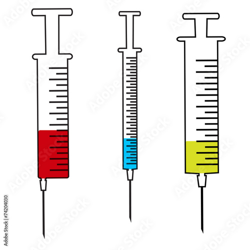 Vector image of a hypodermic syringe.