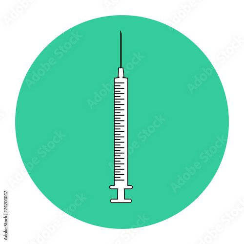 Vector image of a hypodermic syringe.