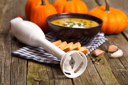 Delicious pumpkin soup