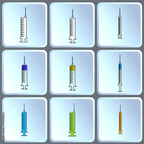 Vector image of a hypodermic syringe.
