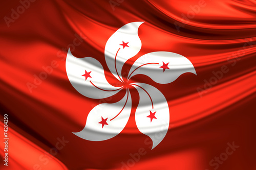Flag of Hong Kong. photo