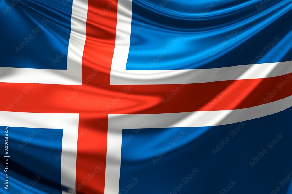 Obraz premium Flag of Iceland.