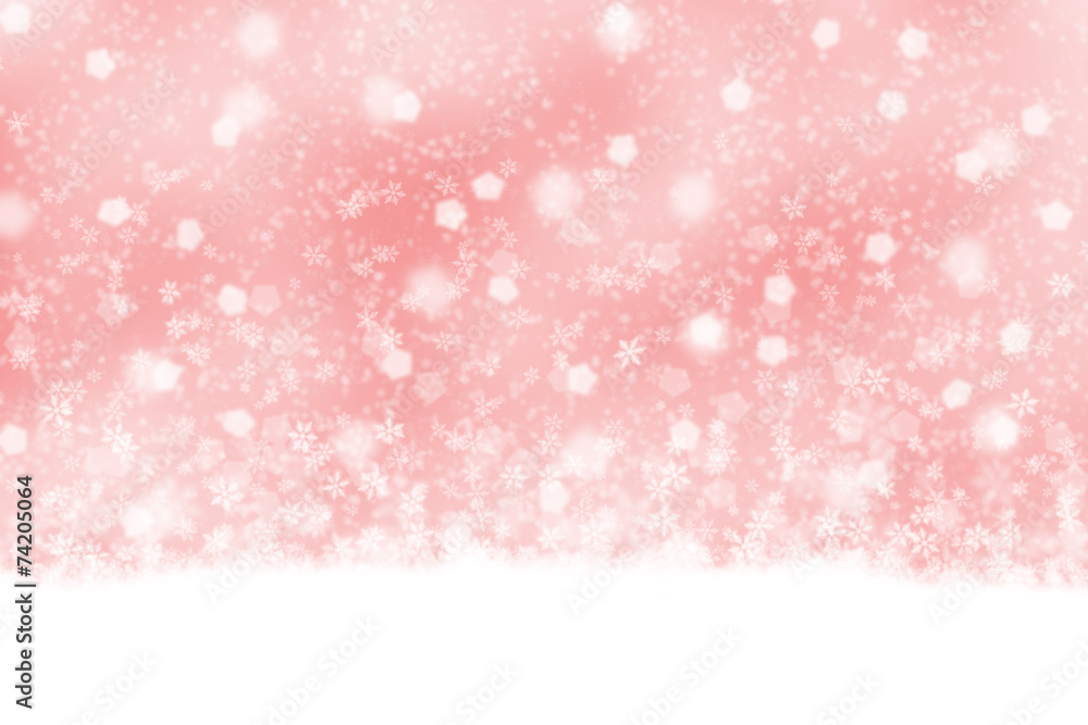 Lovely soft red snowfall background