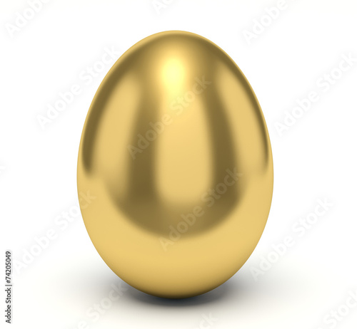 Golden egg. Smooth surface.