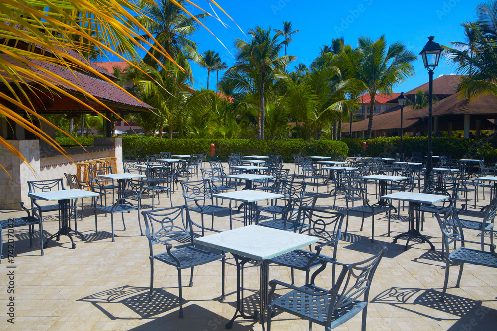 Resto bar in tropical resort