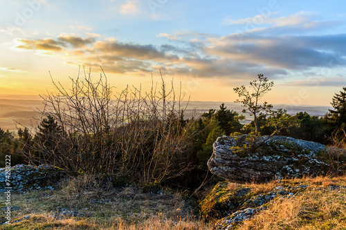 Lovely Rural Sunset Landscape