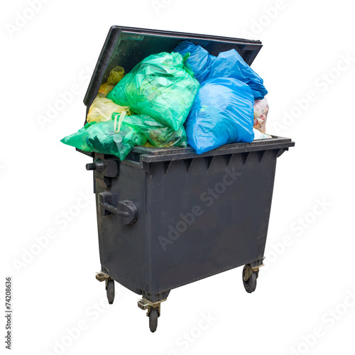 Mülltonne mit Abfall