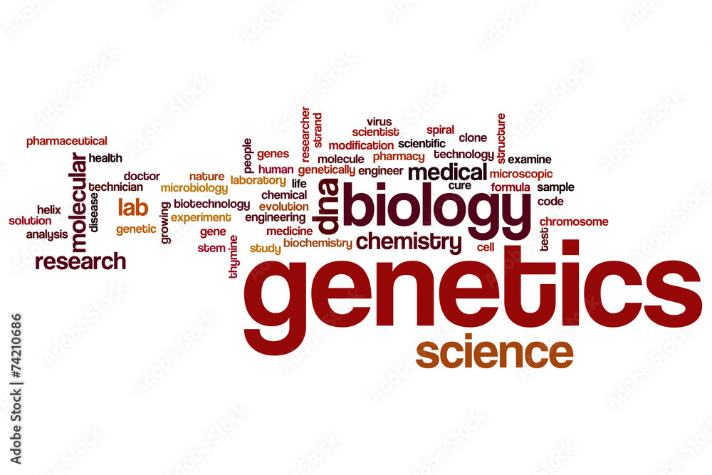 Genetics word cloud Genetics word cloud