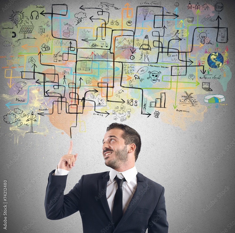 Businessman idea plan Businessman idea plan
