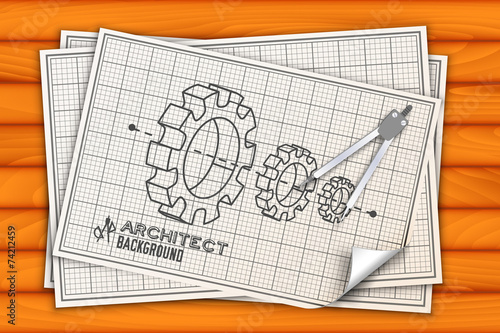 Architectural background. Vector Illustration, eps10, contains