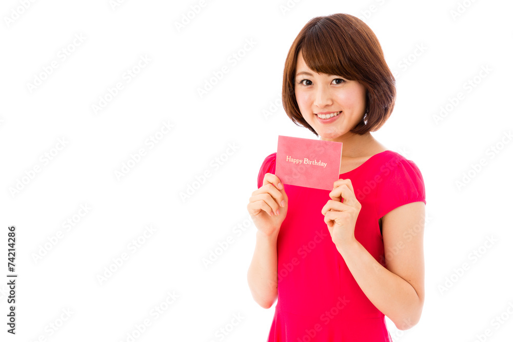 attractive asian woman on white background attractive asian woman on white background