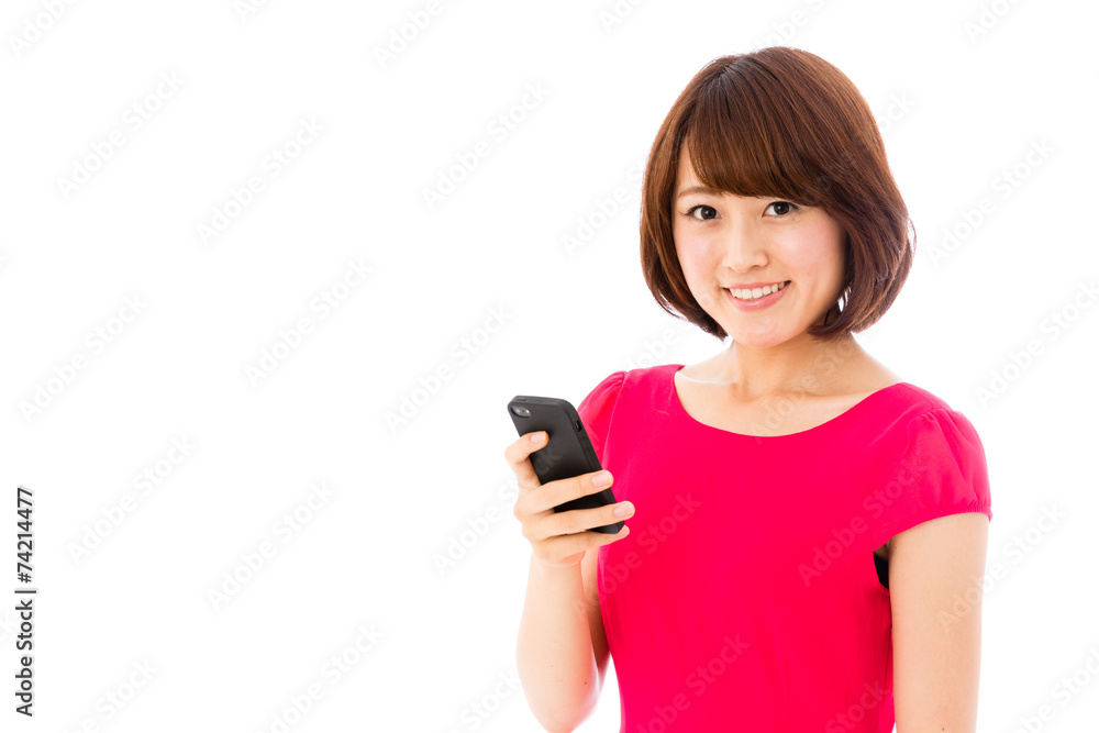 attractive asian woman on white background attractive asian woman on white background