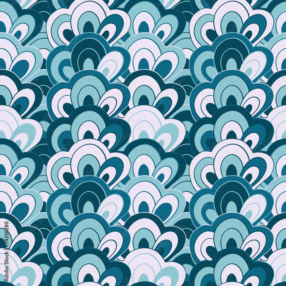 Vector doodle hand drawn seamless floral pattern Vector doodle hand drawn seamless floral pattern
