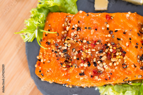 Smoked Salmon with spices