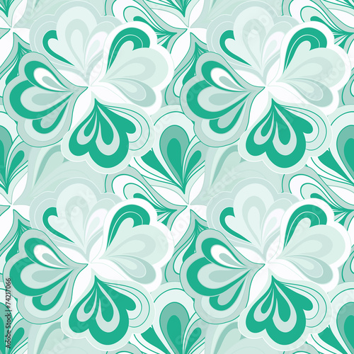 Vector doodle hand drawn seamless floral pattern