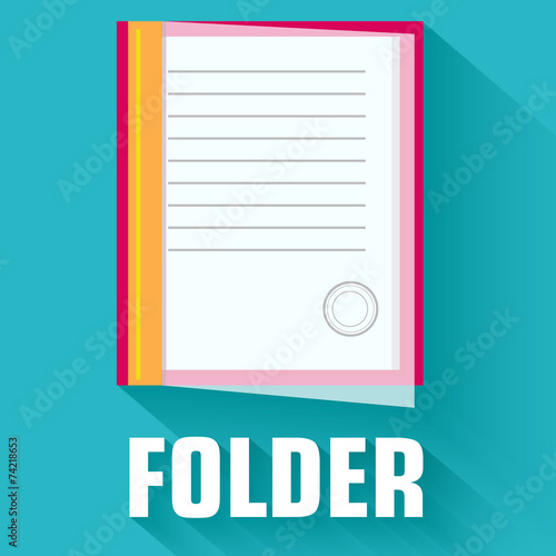 flat folder icon concept. vector illustration design