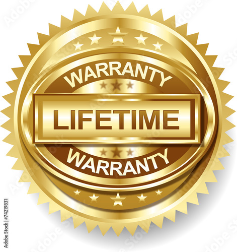 Vector Lifetime Golden warranty label tag