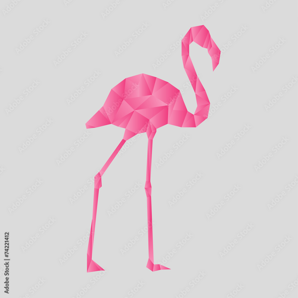 Fototapeta Flamingo Origami Style