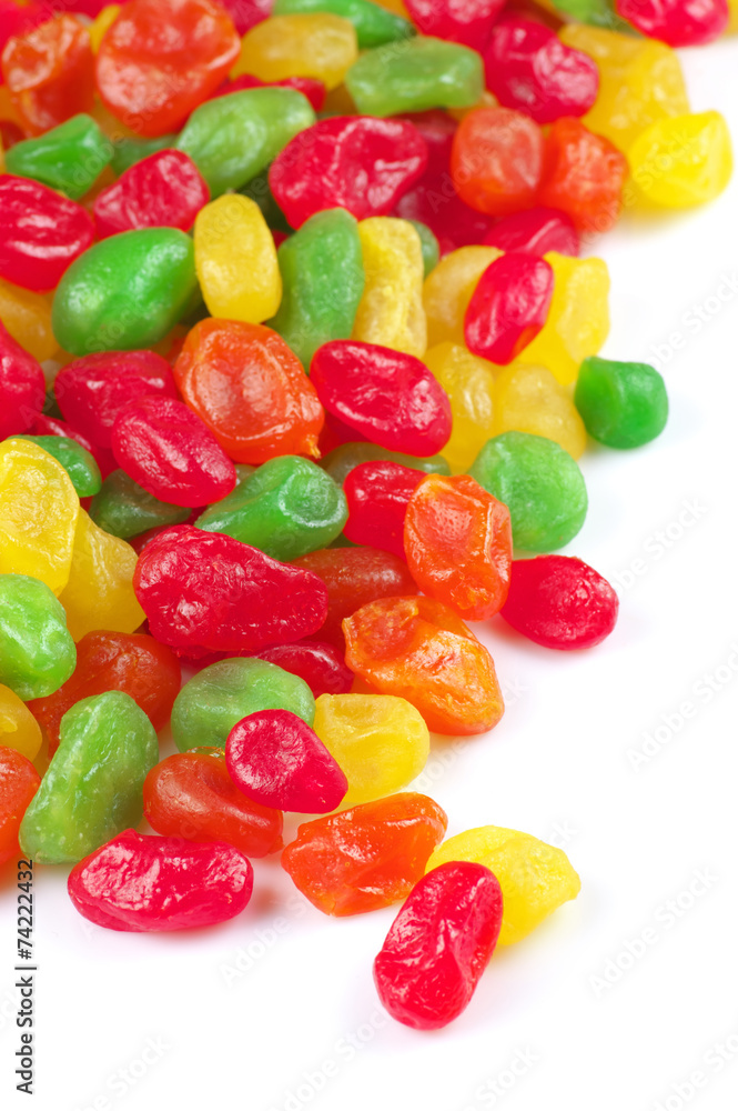 Colorful candied fruits