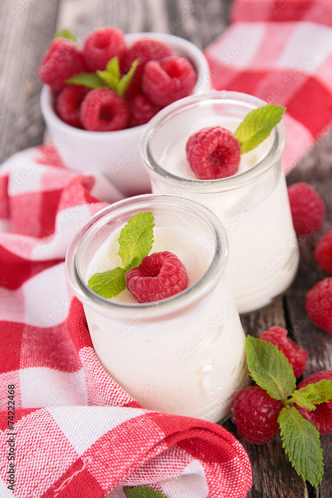yogurt and berry yogurt and berry