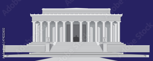 Lincoln Memorial Center - Detailed Vector illustration