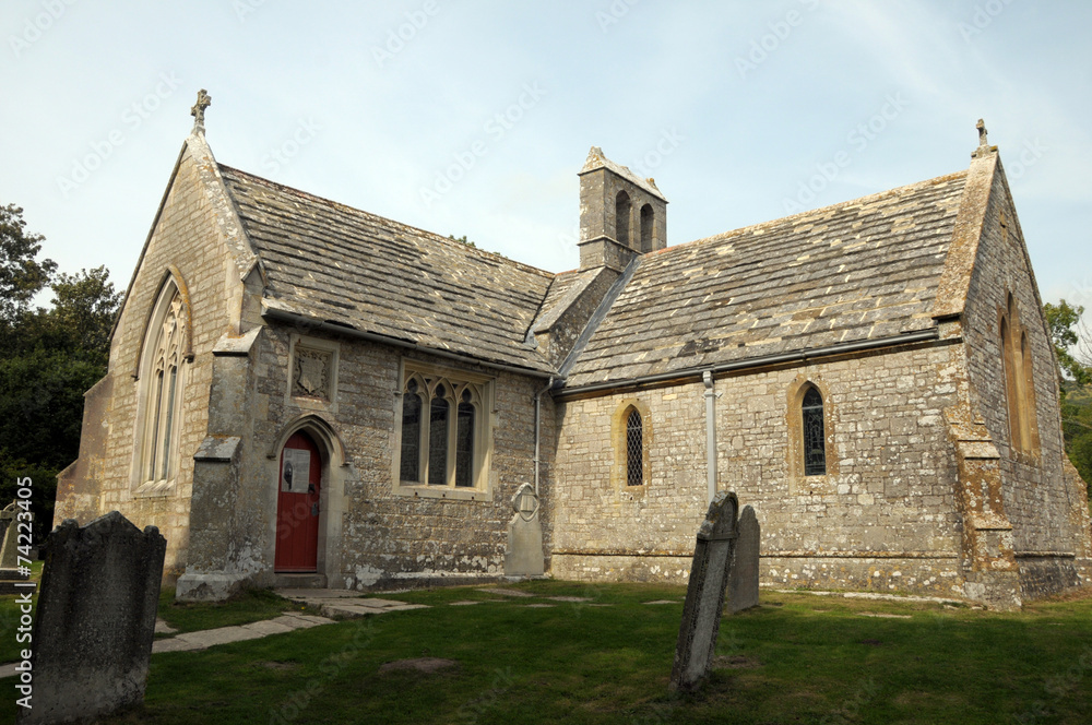 Church in deserted Dorset village of Tyneham