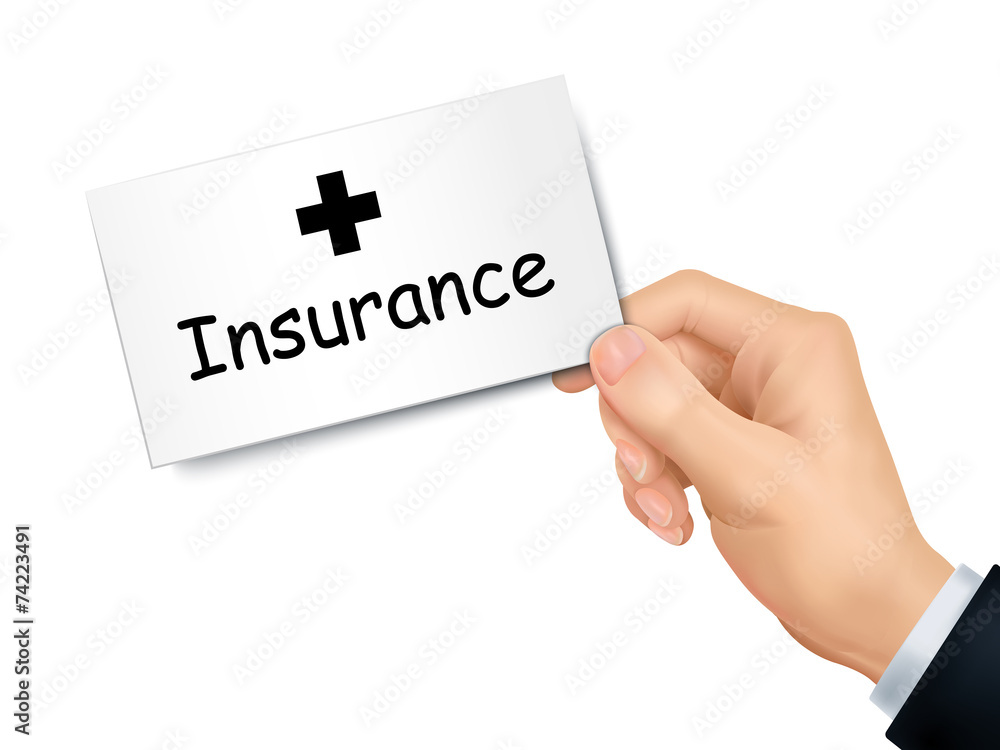 insurance card in hand insurance card in hand