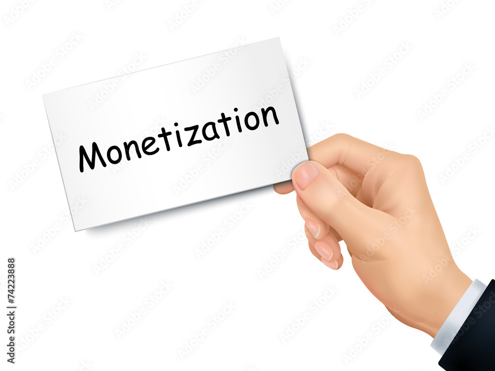 monetization card in hand monetization card in hand
