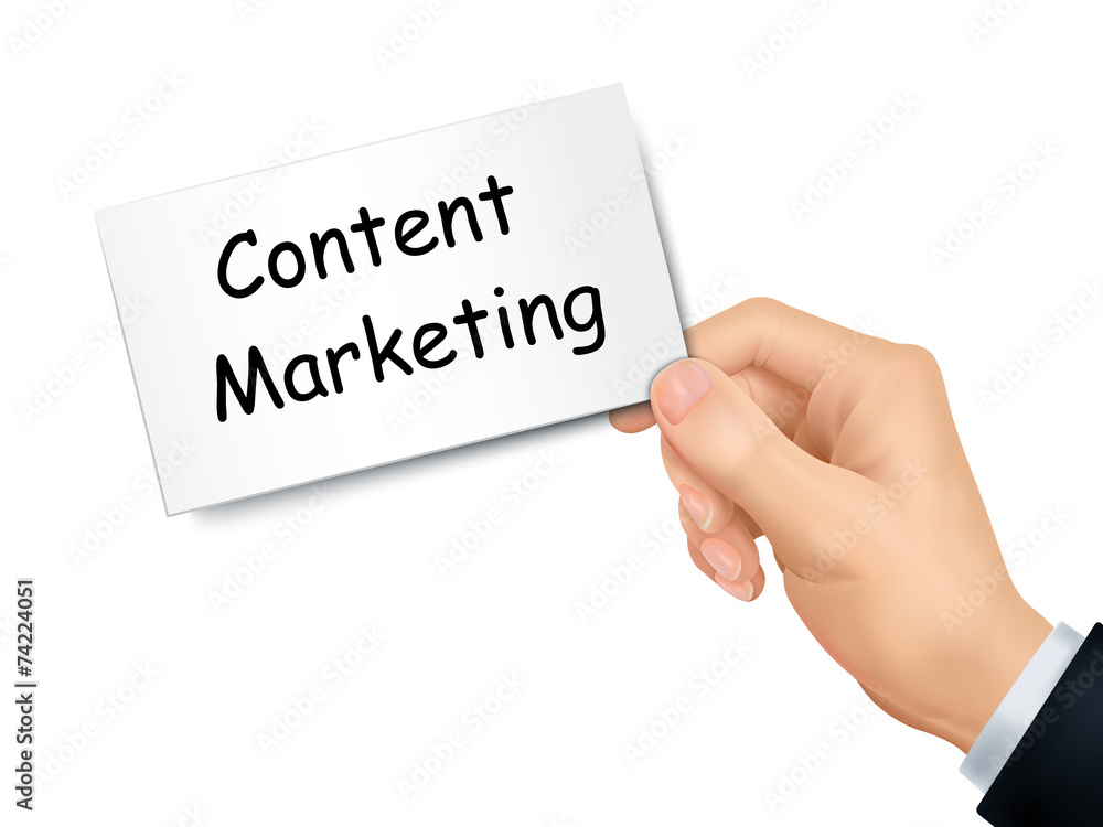 content marketing card in hand content marketing card in hand