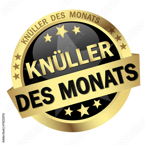 Button with banner Knüller des Monats
