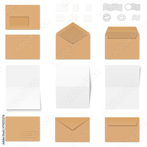 collection of envelopes with writing paper and post marks