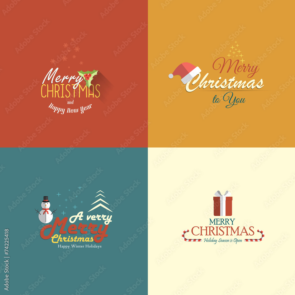 Collection of Holidays cards. Vector Collection of Holidays cards. Vector