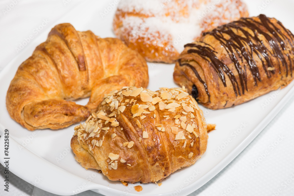 Croissants close up