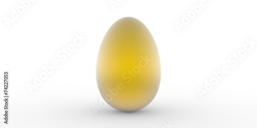 gold 3d easter egg white background