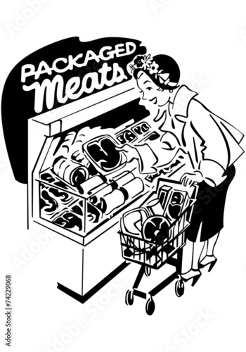 Woman Shopper At Meats