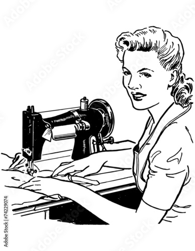 Woman Sewing