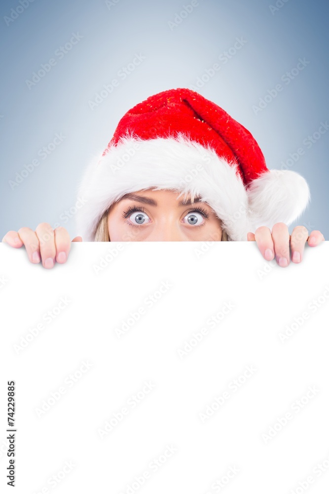 Festive blonde showing large poster Festive blonde showing large poster