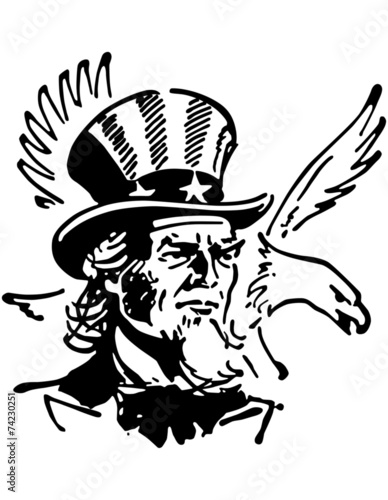 Uncle Sam With Eagle