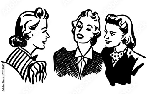Three Gals Chatting
