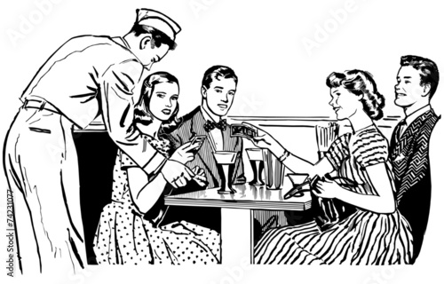The Gang At The Malt Shop