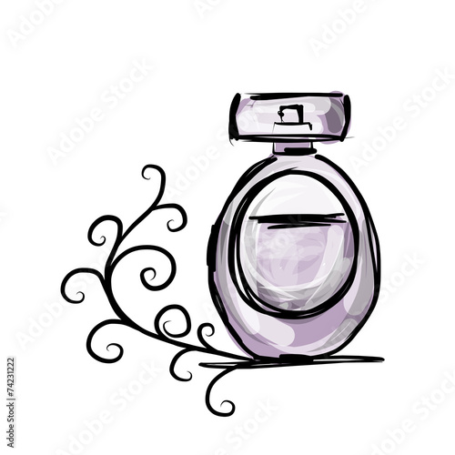 Sketch of perfume bottle for your design