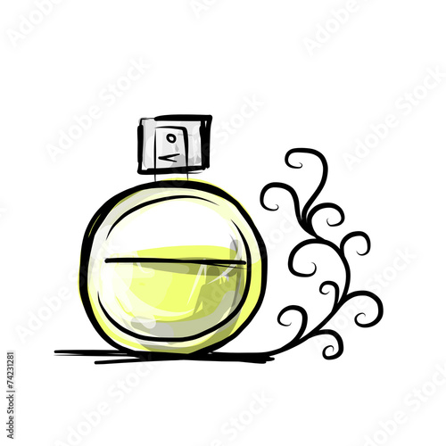 Sketch of perfume bottle for your design