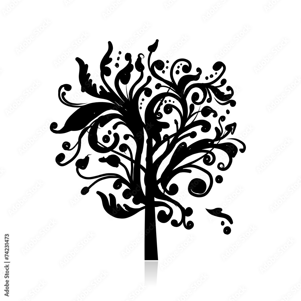Art tree beautiful for your design Art tree beautiful for your design