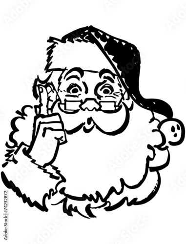 Santa Pointing Up
