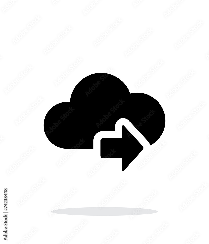 Cloud computing with next arrow simple icon on white background. Cloud computing with next arrow simple icon on white background.